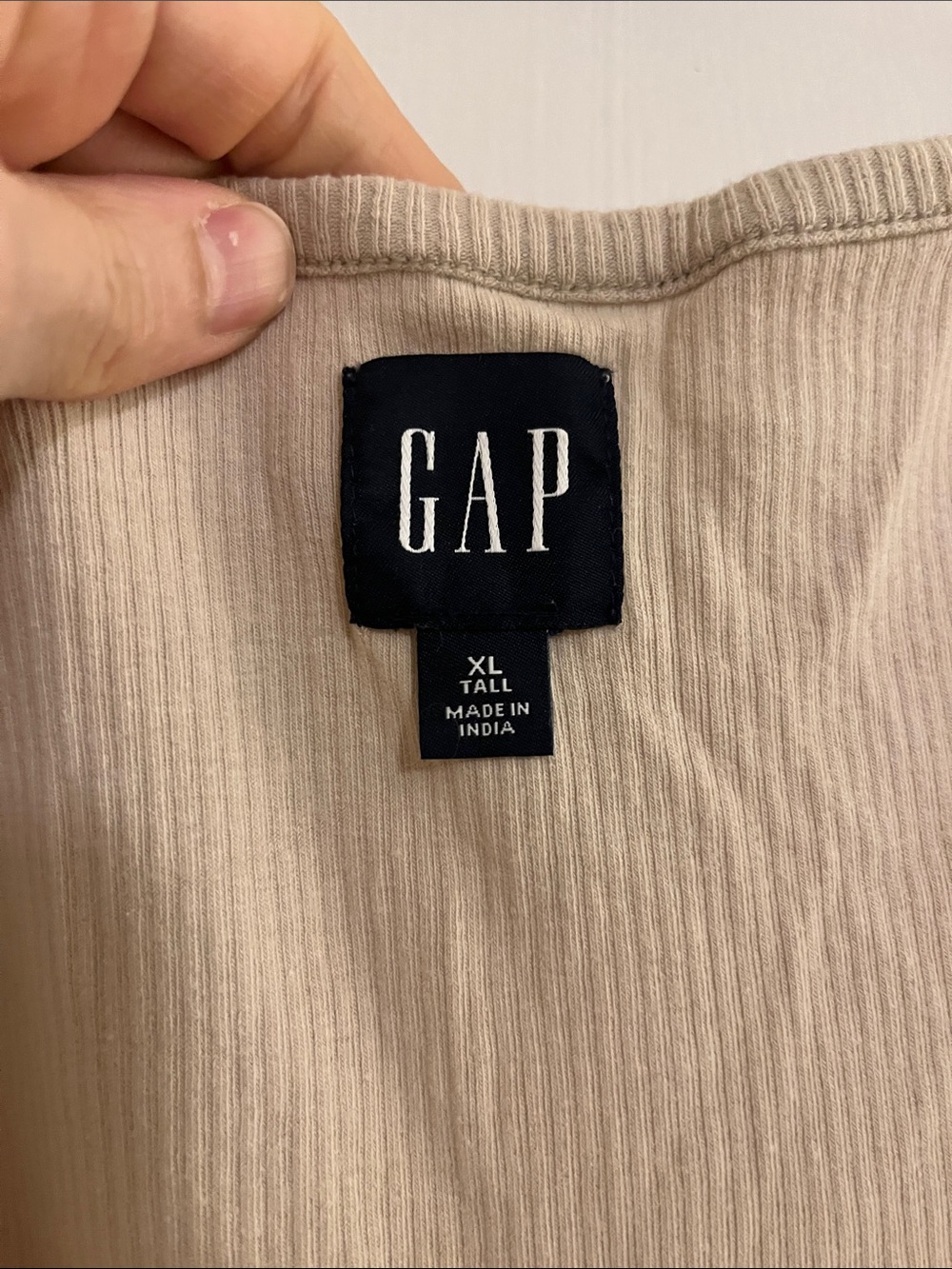 GAP Beige Ribbed Midi Dress - Picture 3 of 7